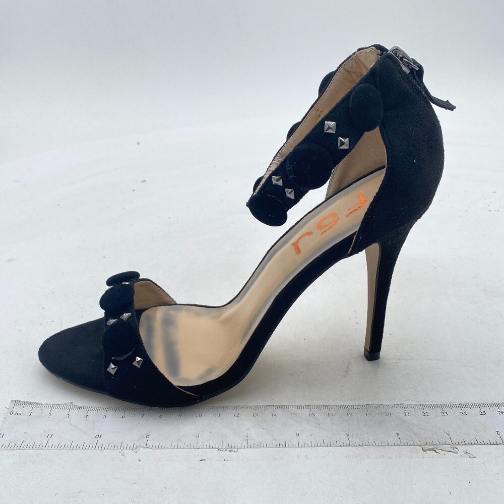 FSJ Women's High Heels Stiletto Sandals Round Toe Open Toe Shallow Mouth Ankle